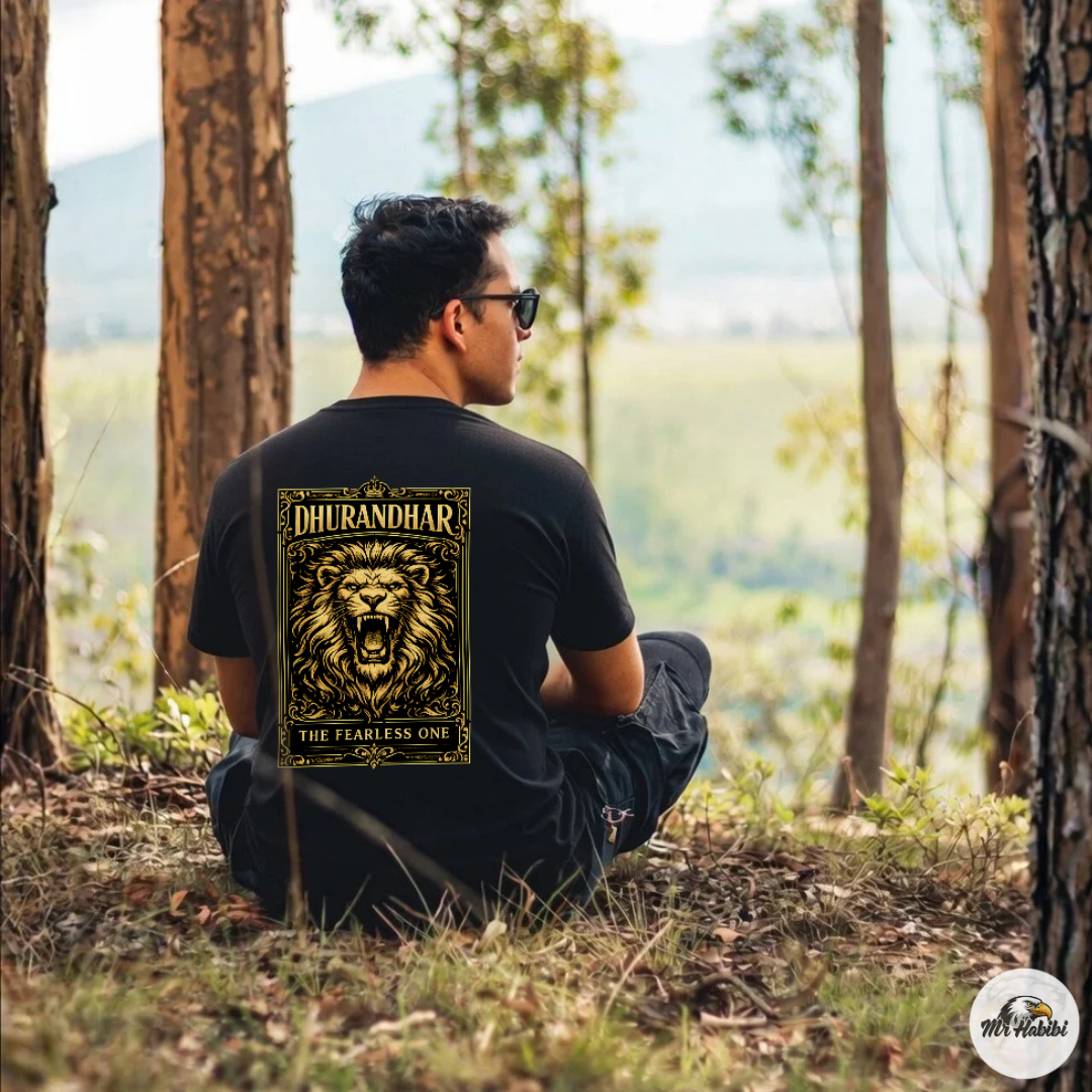 Dhurandhar The Fearless One Lion T-Shirt