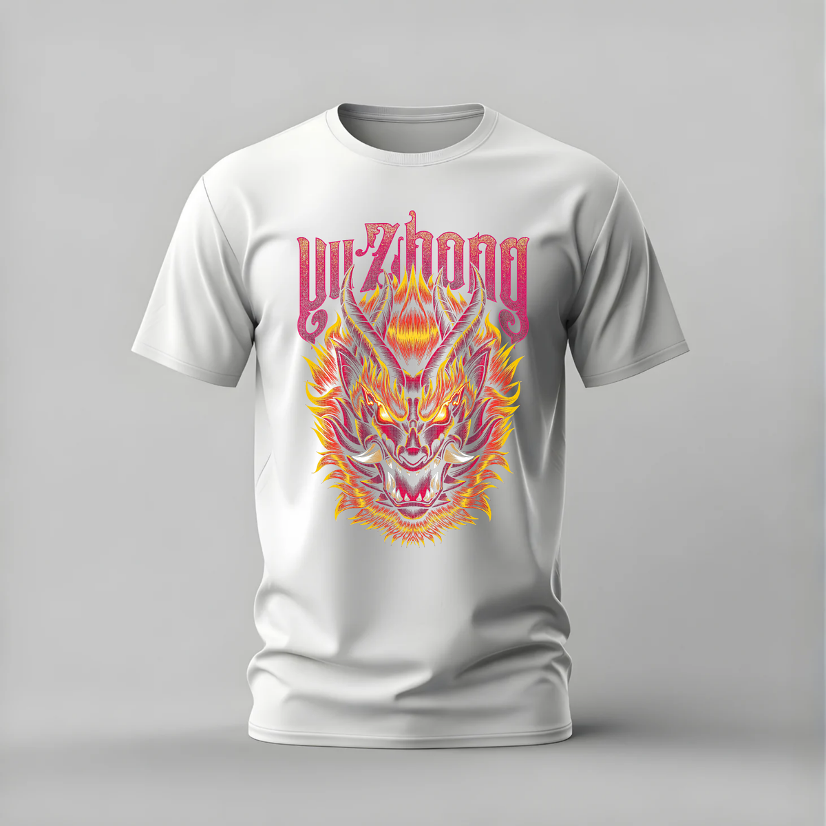 YU ZHONG DRAGON Graphic T-Shirt