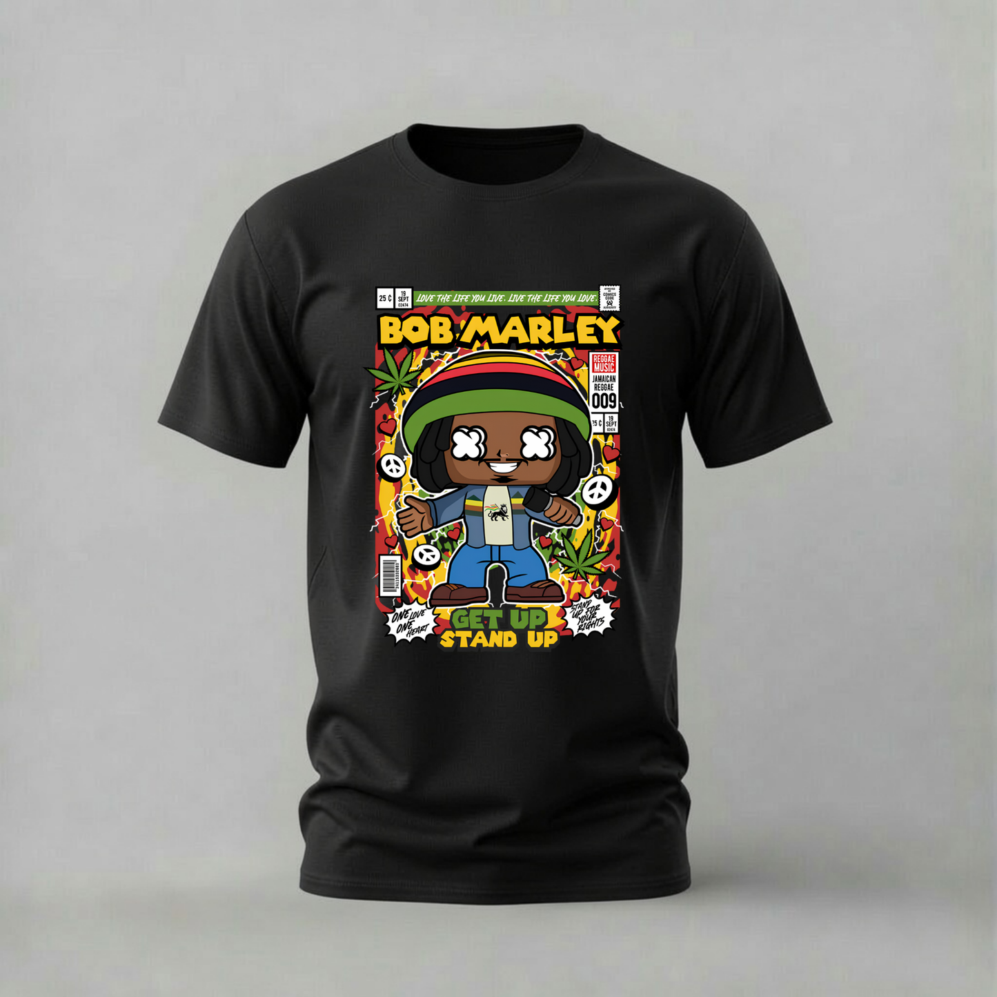 BOB MARLEY Get Up Stand Up Graphic T-Shirt