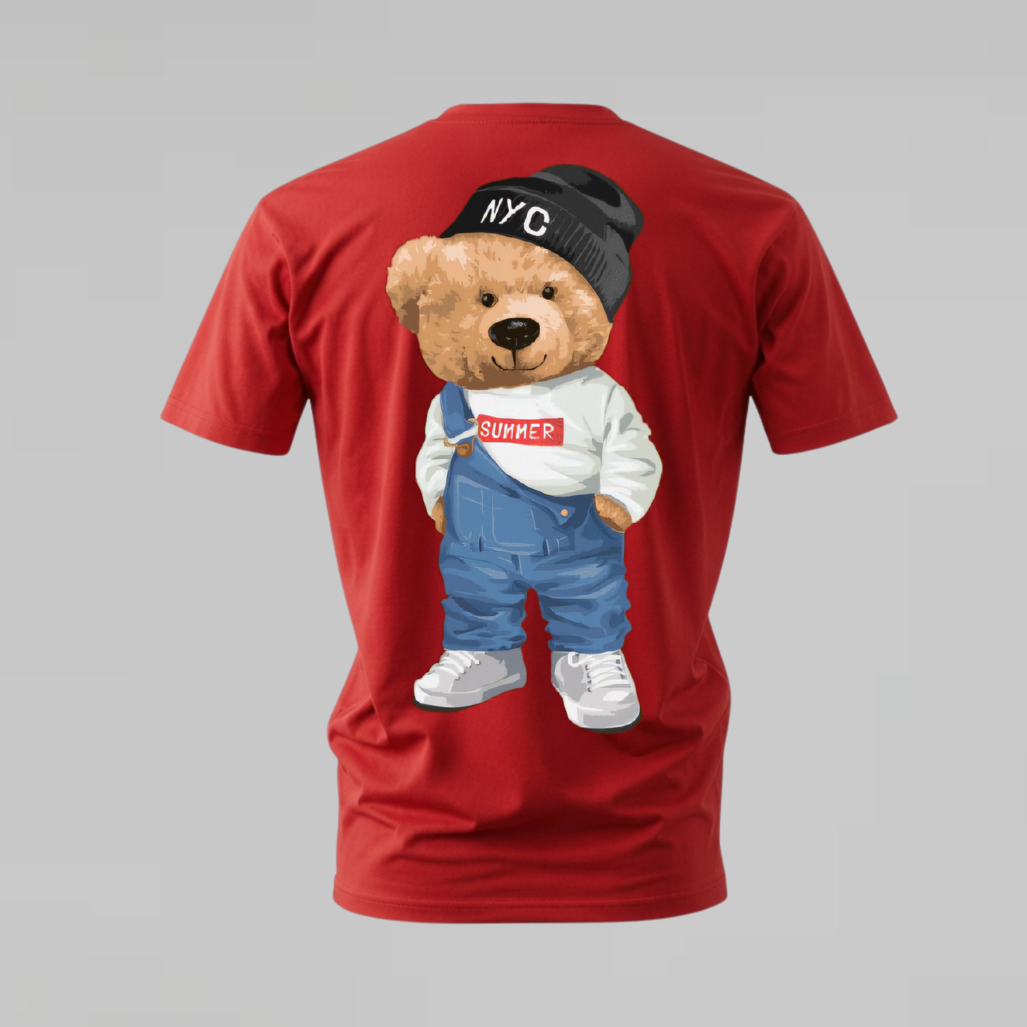 NYC SUMMER Teddy Bear Graphic T-Shirt