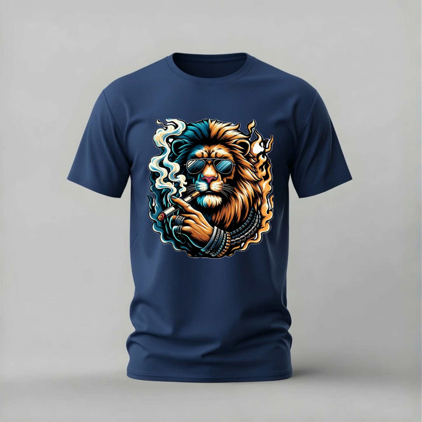 COOL LION Smoker Graphic T-Shirt