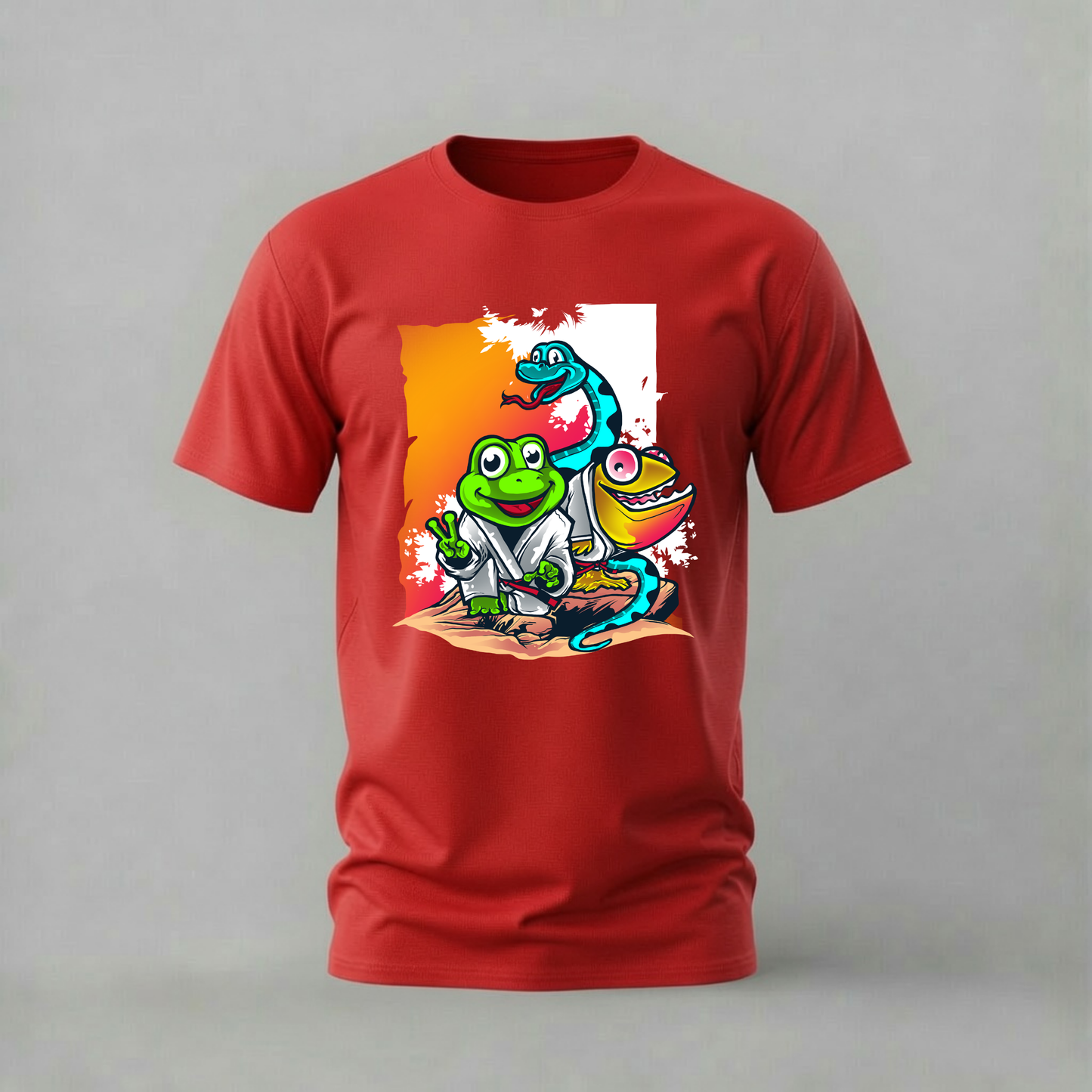 MARTIAL ARTS FROG Trio Graphic T-Shirt