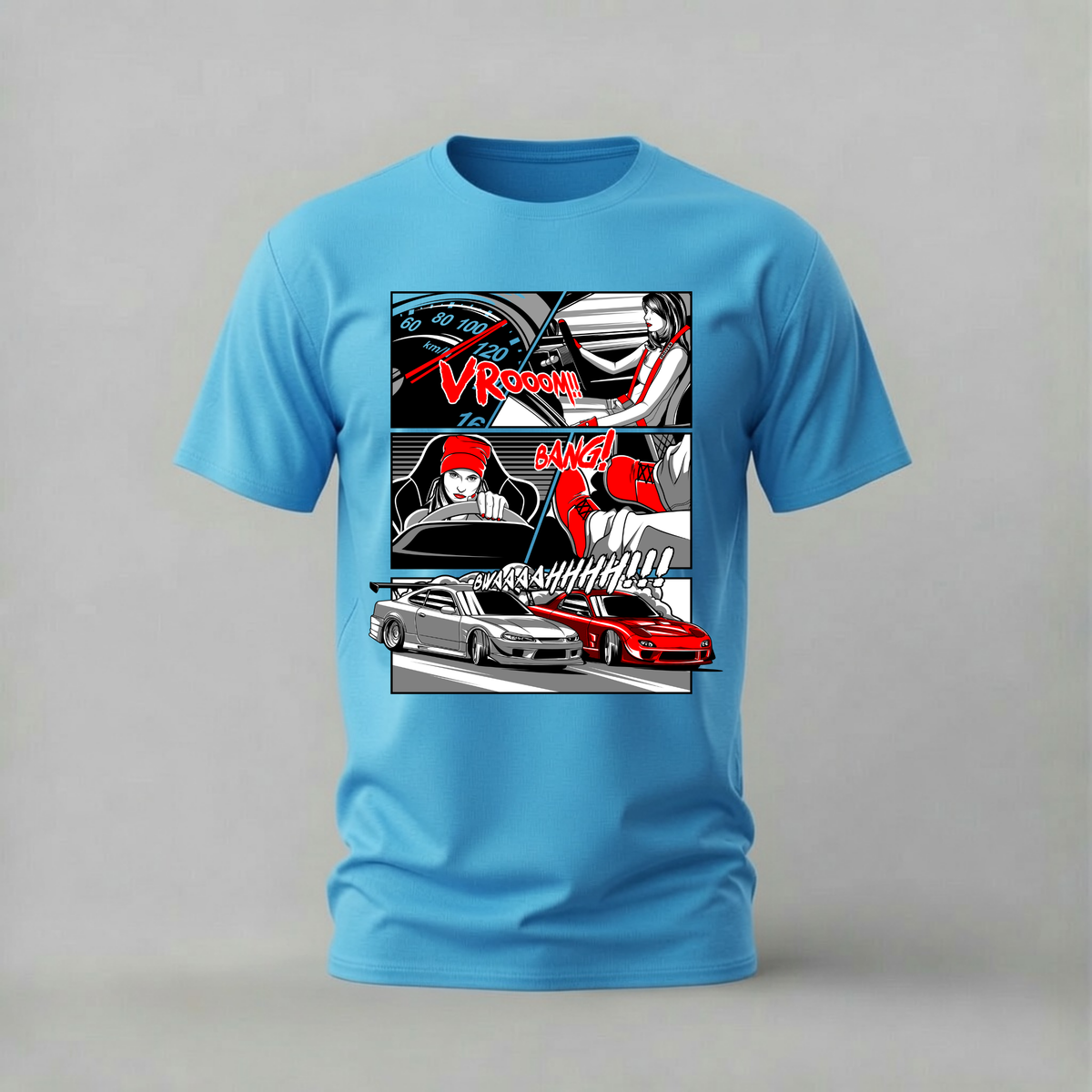 VROOM BANG Comic Graphic T-Shirt