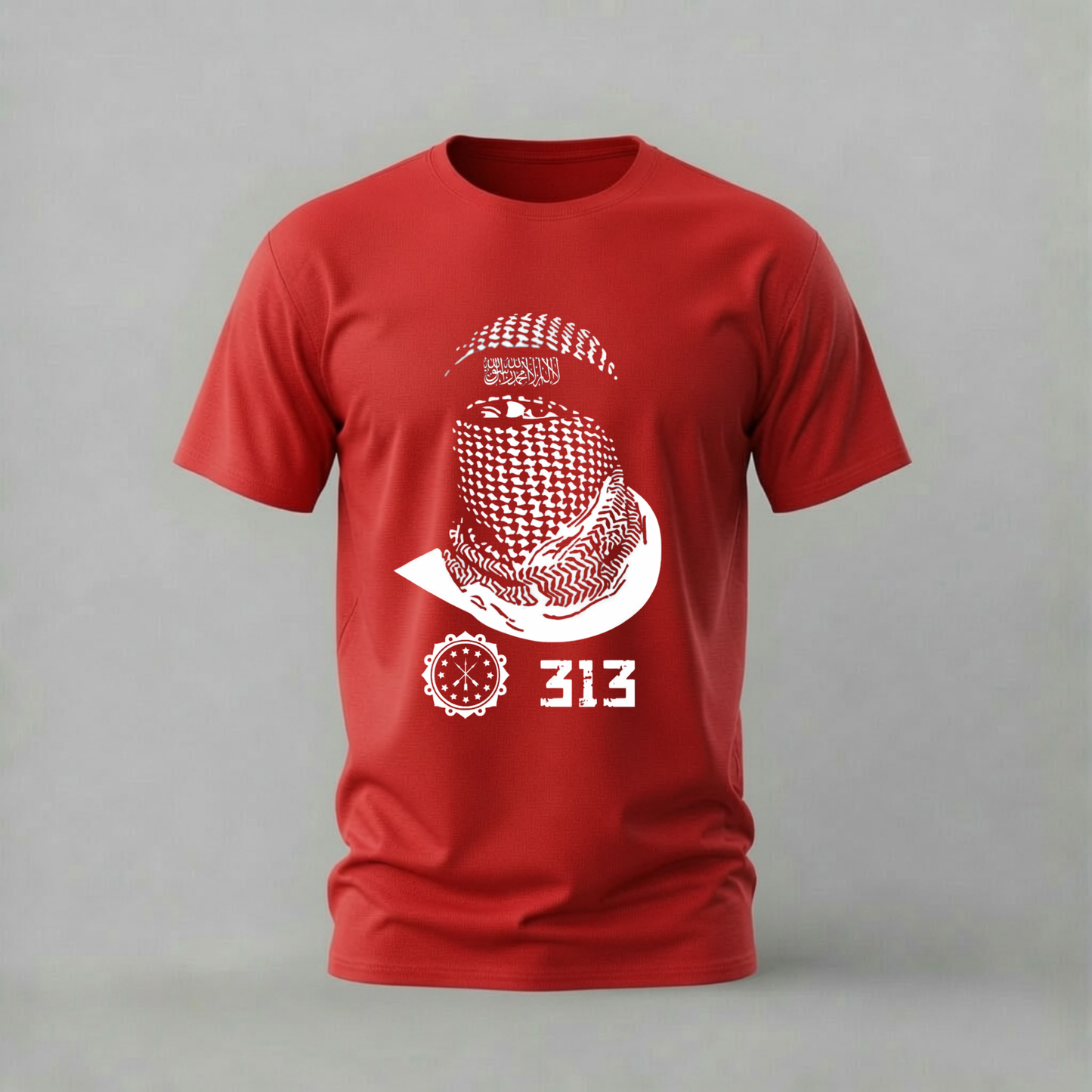 313 KEFFIYEH Arabic Graphic T-Shirt