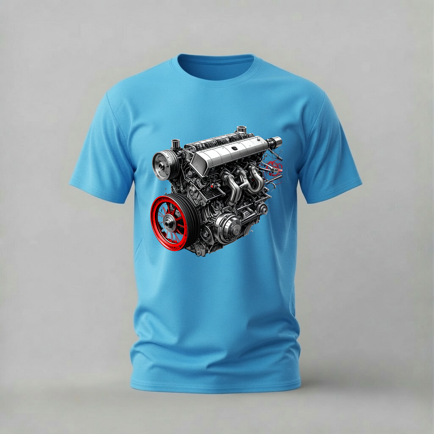 CAR ENGINE Detailed Graphic T-Shirt