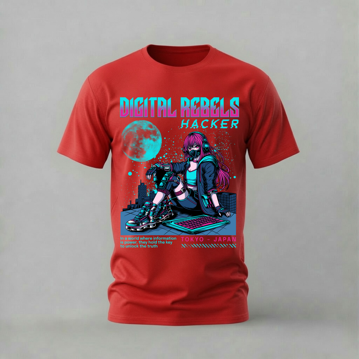 DIGITAL REBELS HACKER Graphic T-Shirt