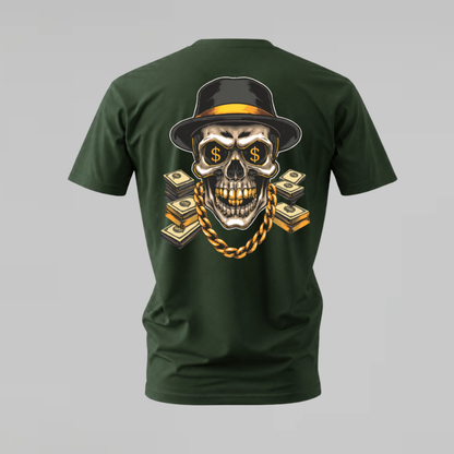 MONEY SKULL Graphic T-Shirt