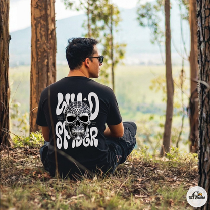 Spider Web Skull Gothic Streetwear T-Shirt