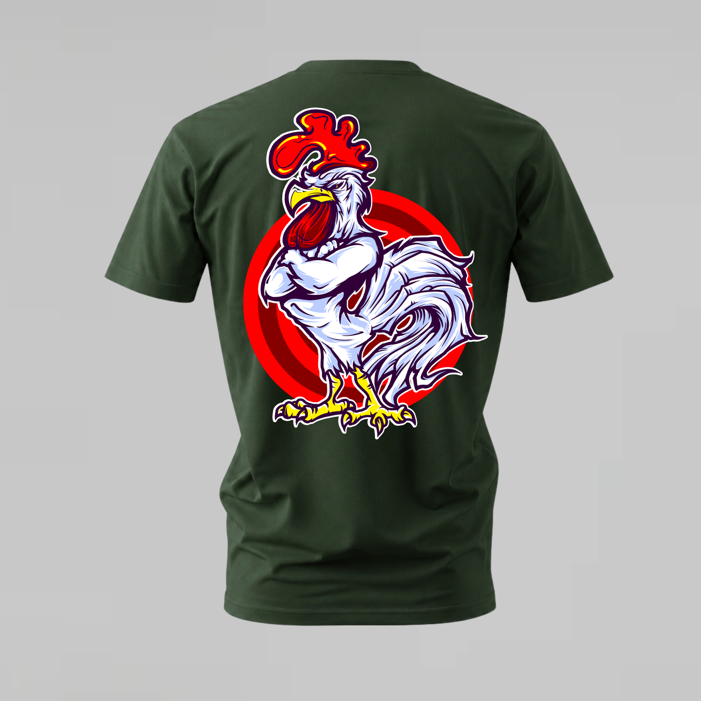 MUSCULAR ROOSTER Graphic T-Shirt