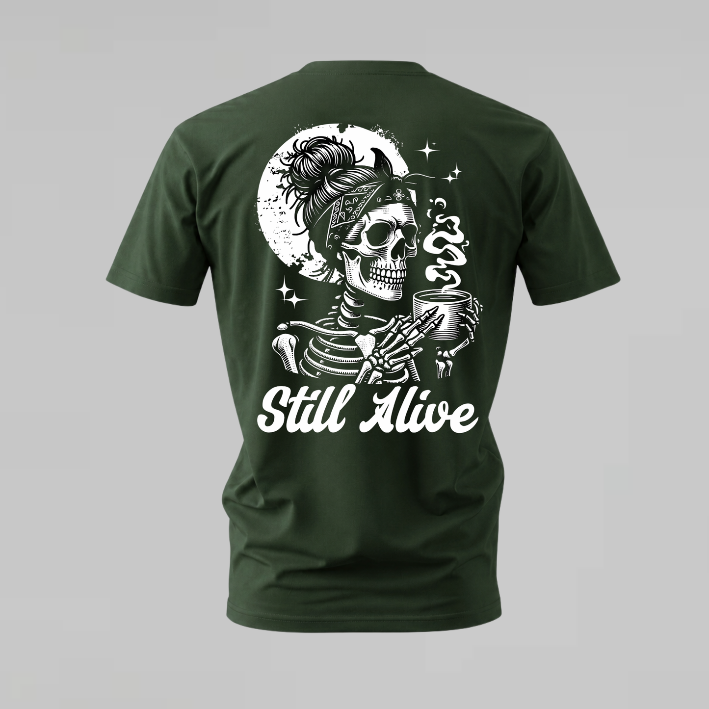 STILL ALIVE Skeleton Graphic T-Shirt