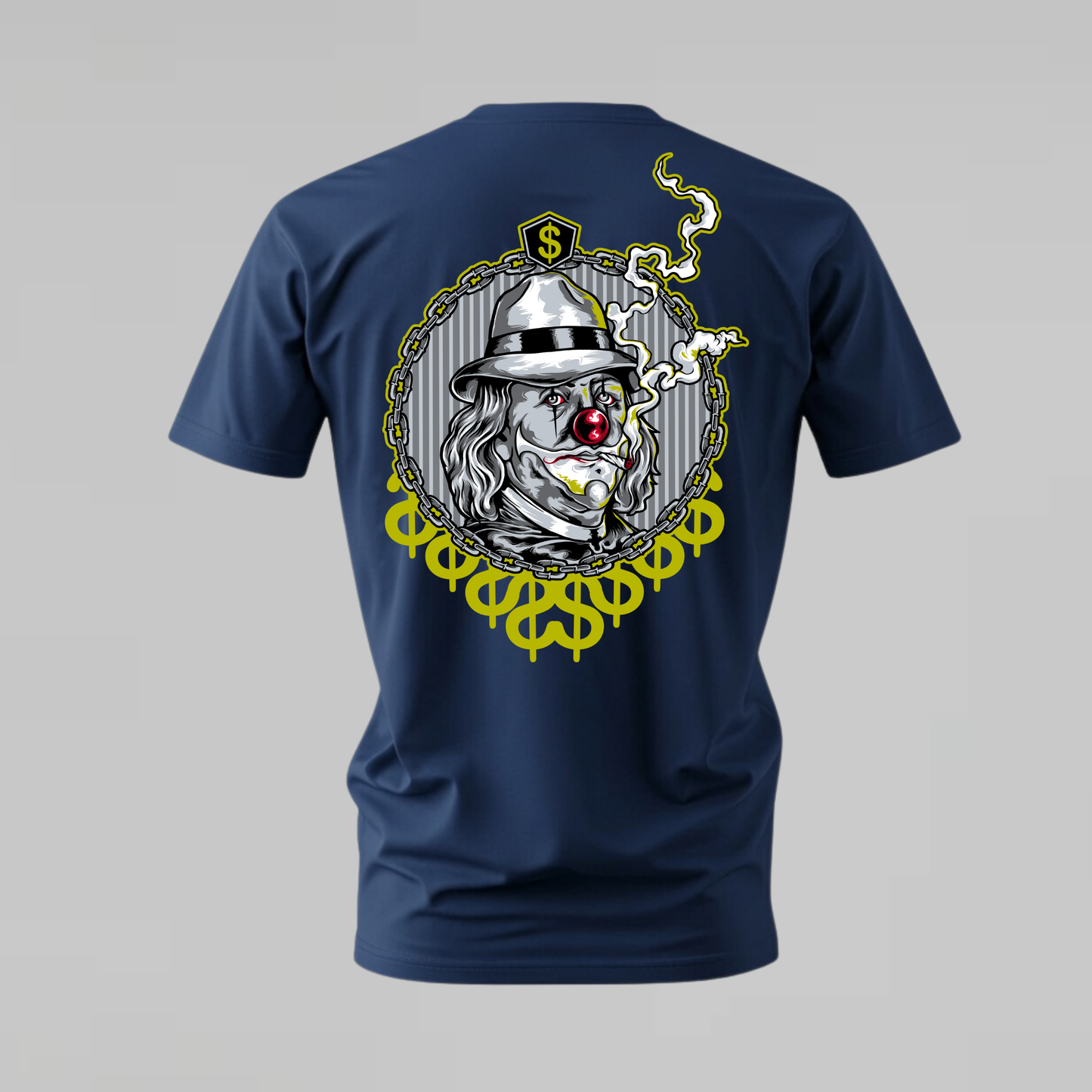 GANGSTER CLOWN Dollar Graphic T-Shirt