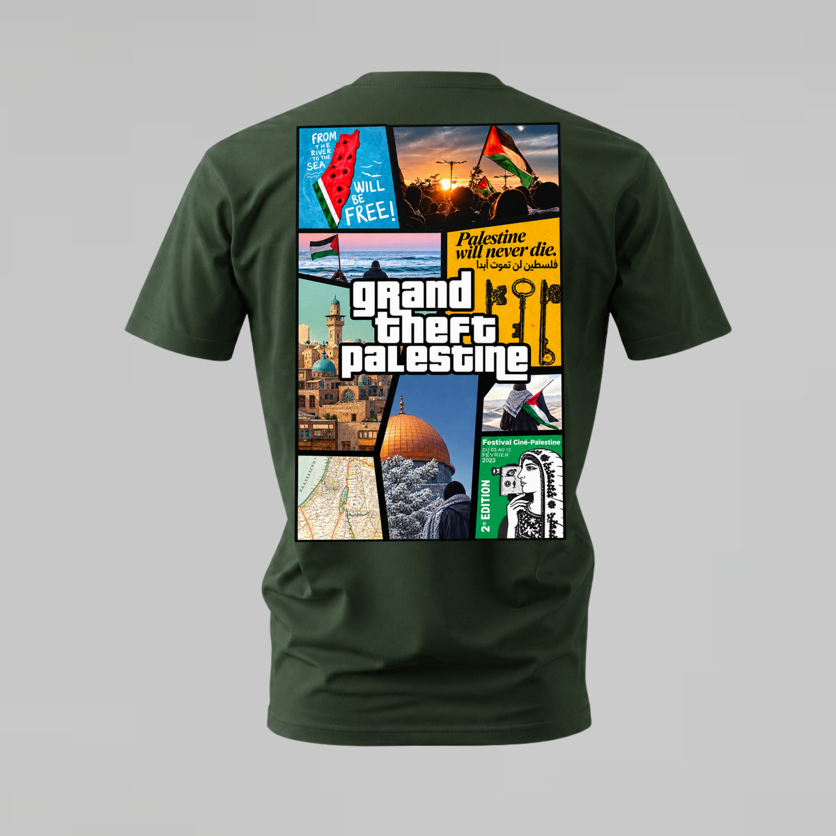 GRAND THEFT PALESTINE Graphic T-Shirt