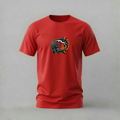 SHARK & CROCODILE Dual Graphic T-Shirt