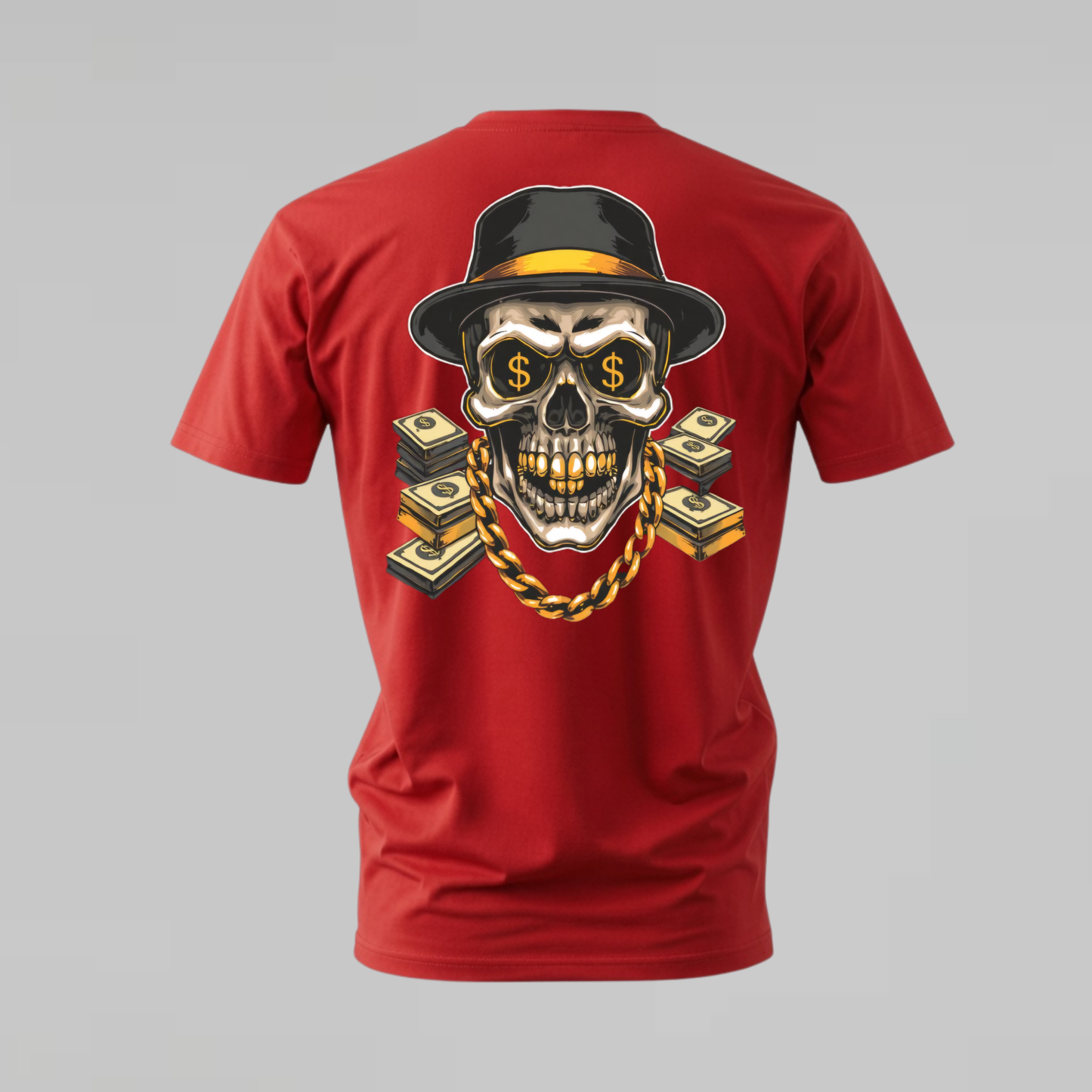 MONEY SKULL Graphic T-Shirt