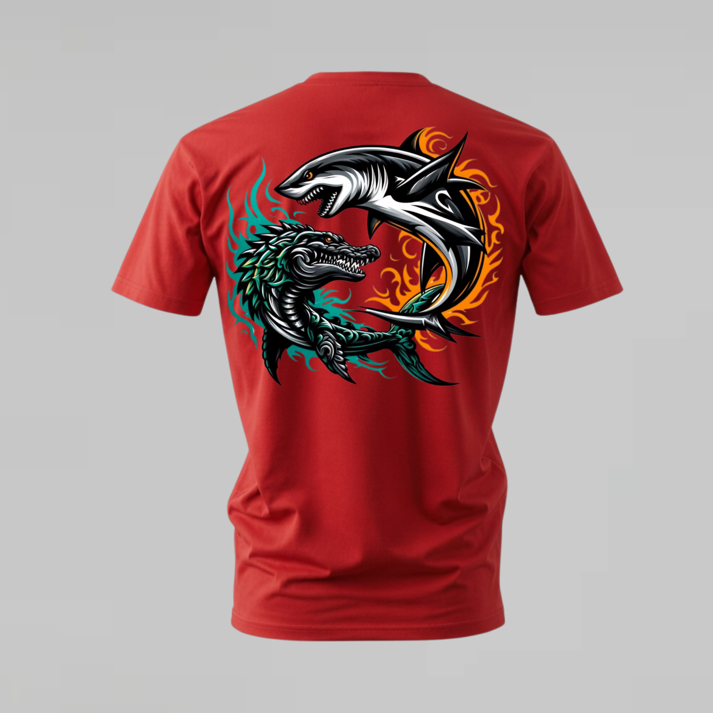 SHARK & CROCODILE Dual Graphic T-Shirt