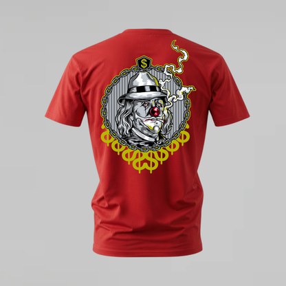 GANGSTER CLOWN Dollar Graphic T-Shirt