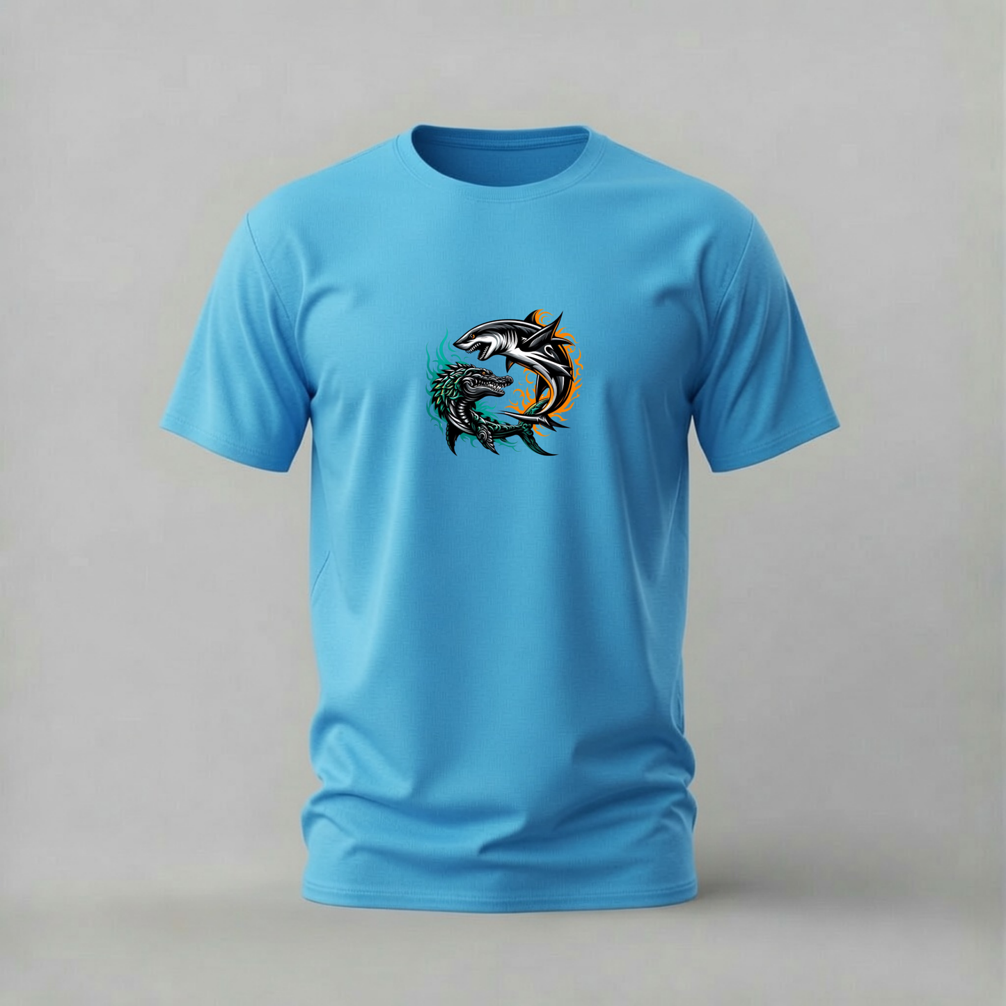SHARK & CROCODILE Dual Graphic T-Shirt