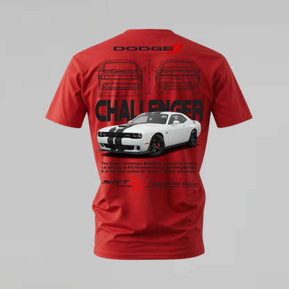 DODGE CHALLENGER WHITE Graphic T-Shirt