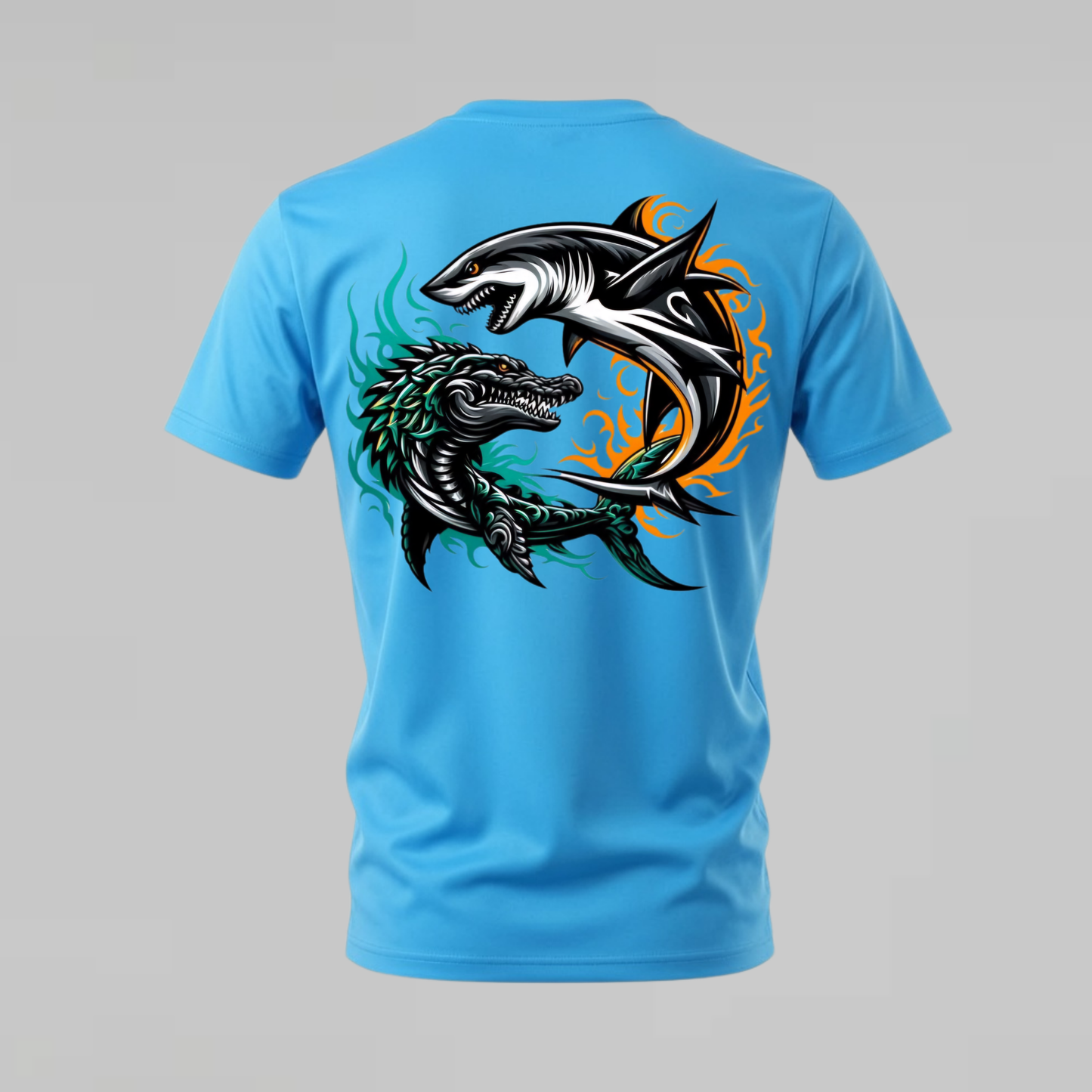 SHARK & CROCODILE Dual Graphic T-Shirt