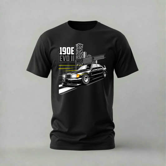 190e evo ii tshirt; mercedes racing shirt; 190e graphic tee; dtm car tshirt; unisex car tee; men cotton tshirt; half sleeve printed tshirt; car merch; casual wear
