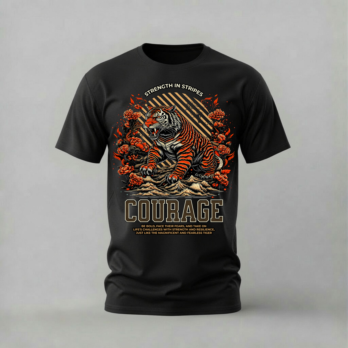 STRENGTH IN STRIPES TIGER Graphic T-Shirt