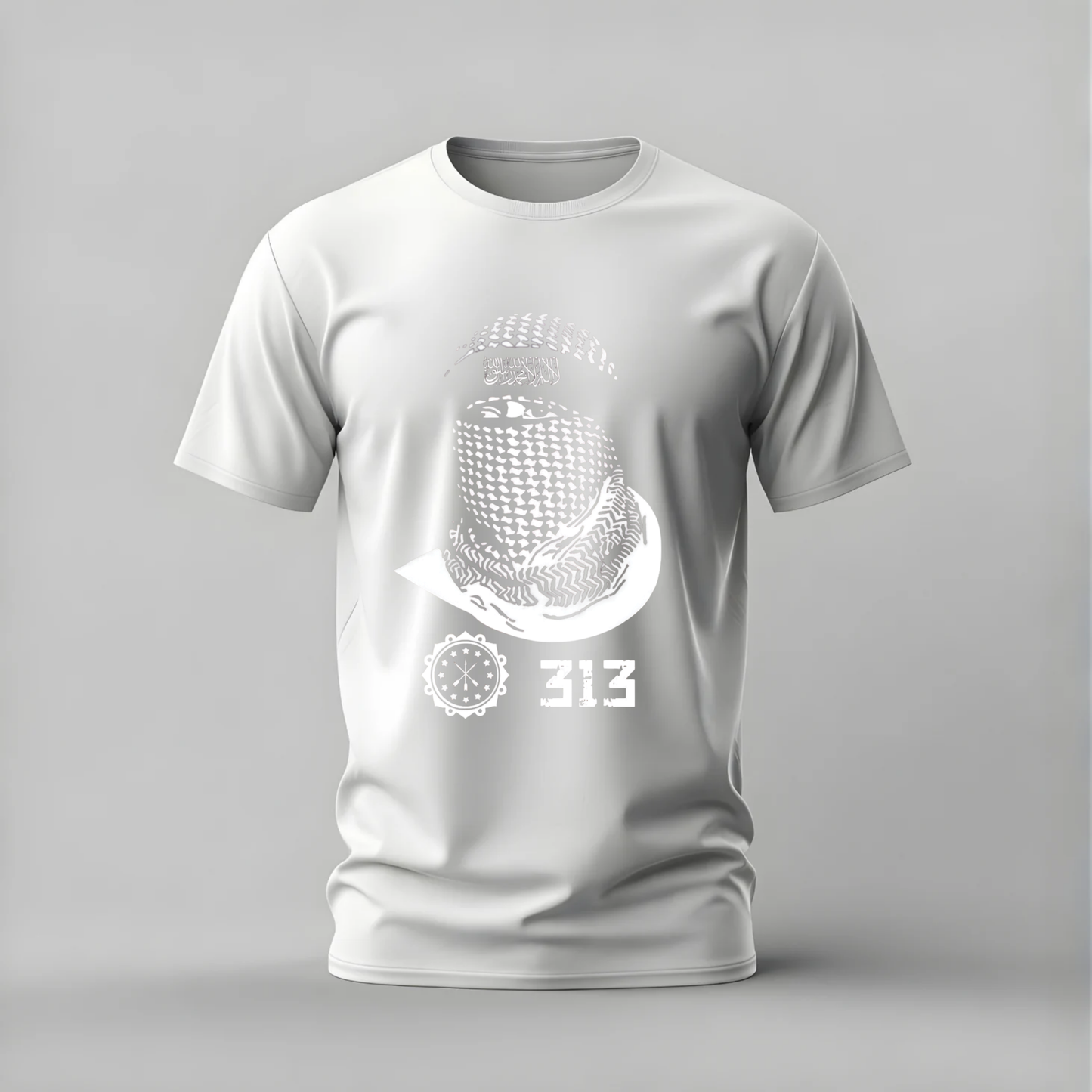 313 KEFFIYEH Arabic Graphic T-Shirt