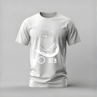 313 KEFFIYEH Arabic Graphic T-Shirt