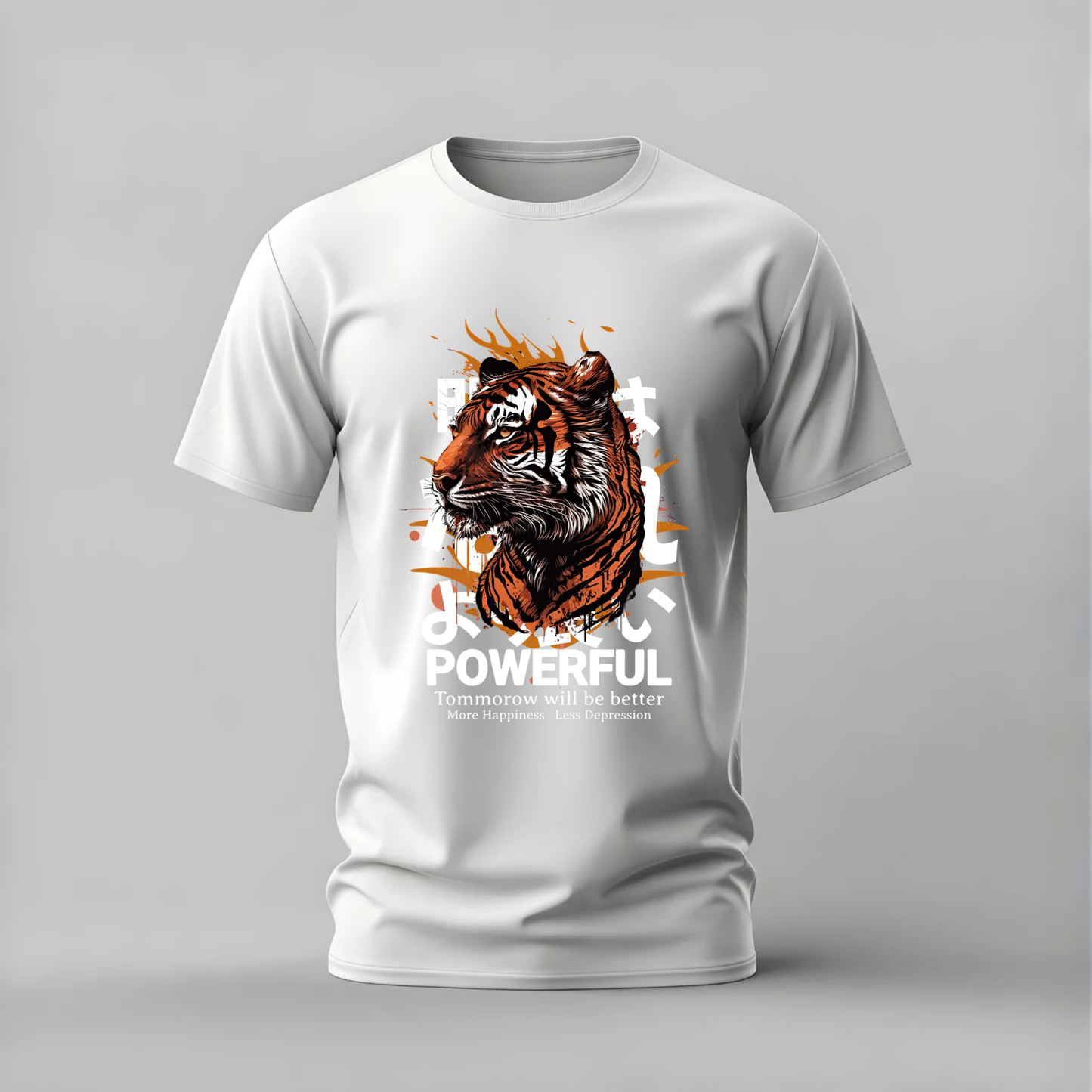 POWERFUL Tiger Graphic T-Shirt