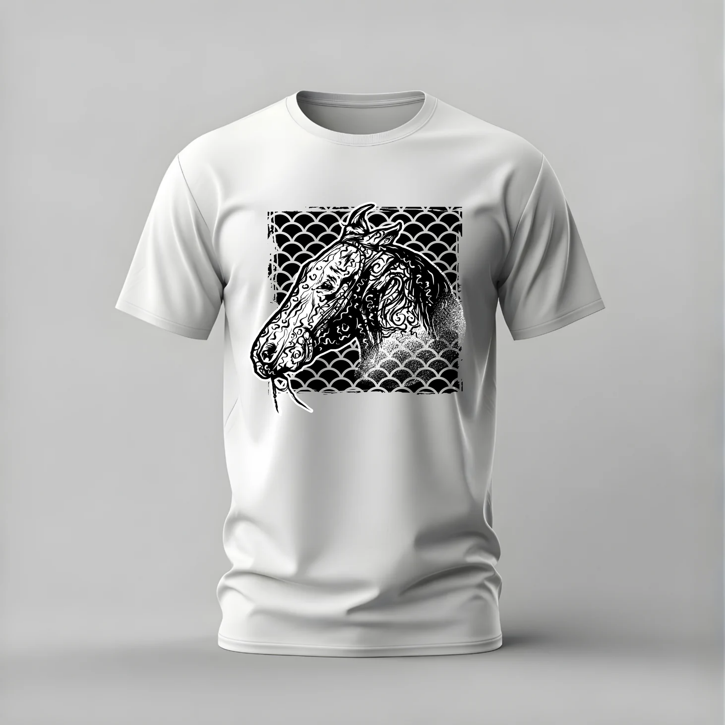 ORNATE HORSE Head Graphic T-Shirt