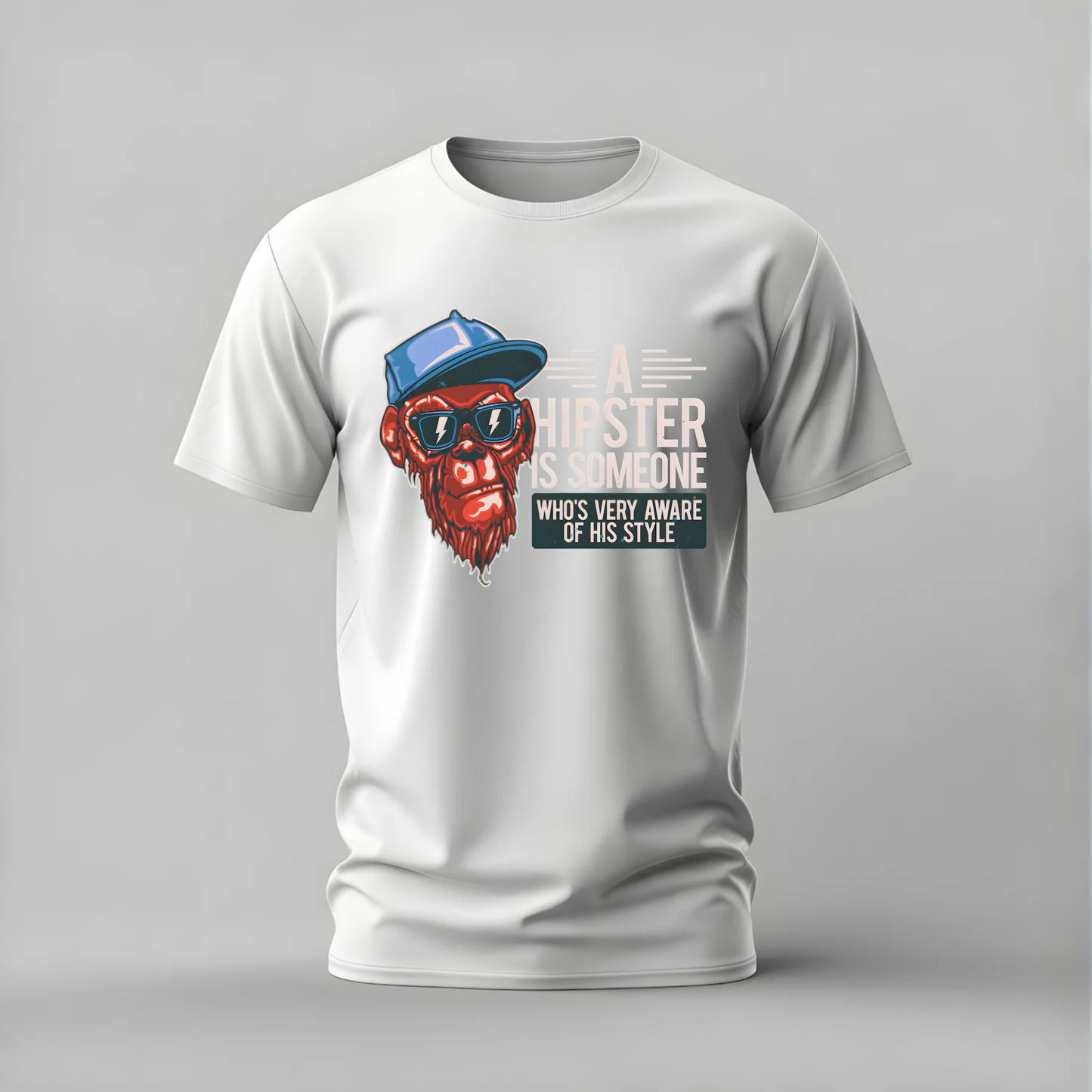 HIPSTER MONKEY Graphic T-Shirt