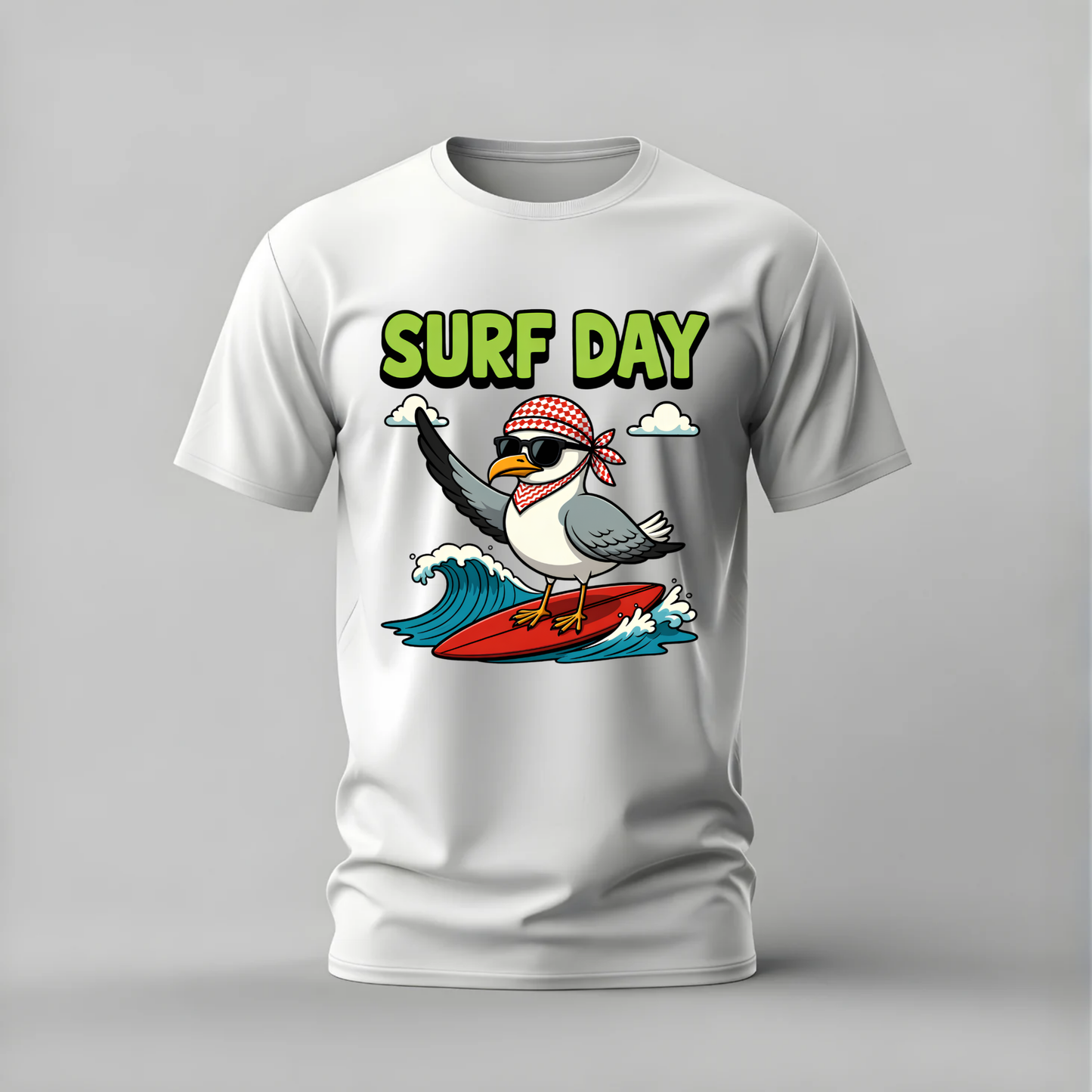 SURF DAY Seagull Graphic T-Shirt