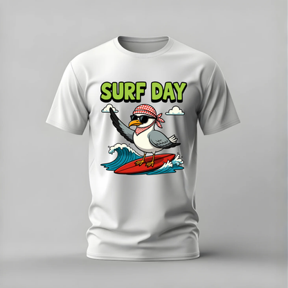 SURF DAY Seagull Graphic T-Shirt