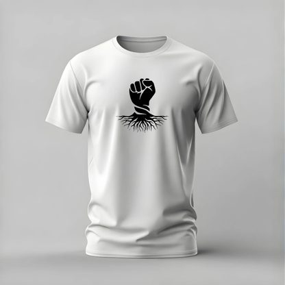 RAISED FIST Roots Graphic T-Shirt