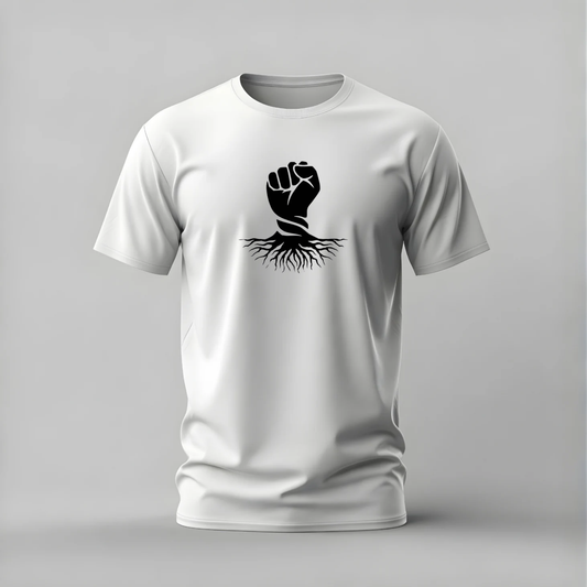 RAISED FIST Roots Graphic T-Shirt