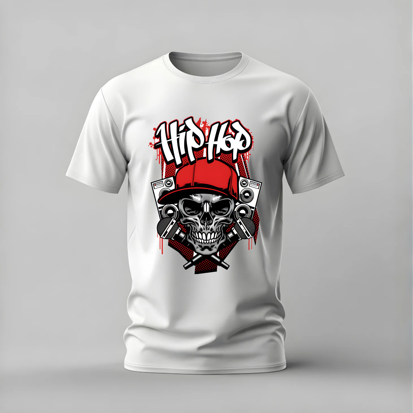 HIP HOP Skull Graphic T-Shirt