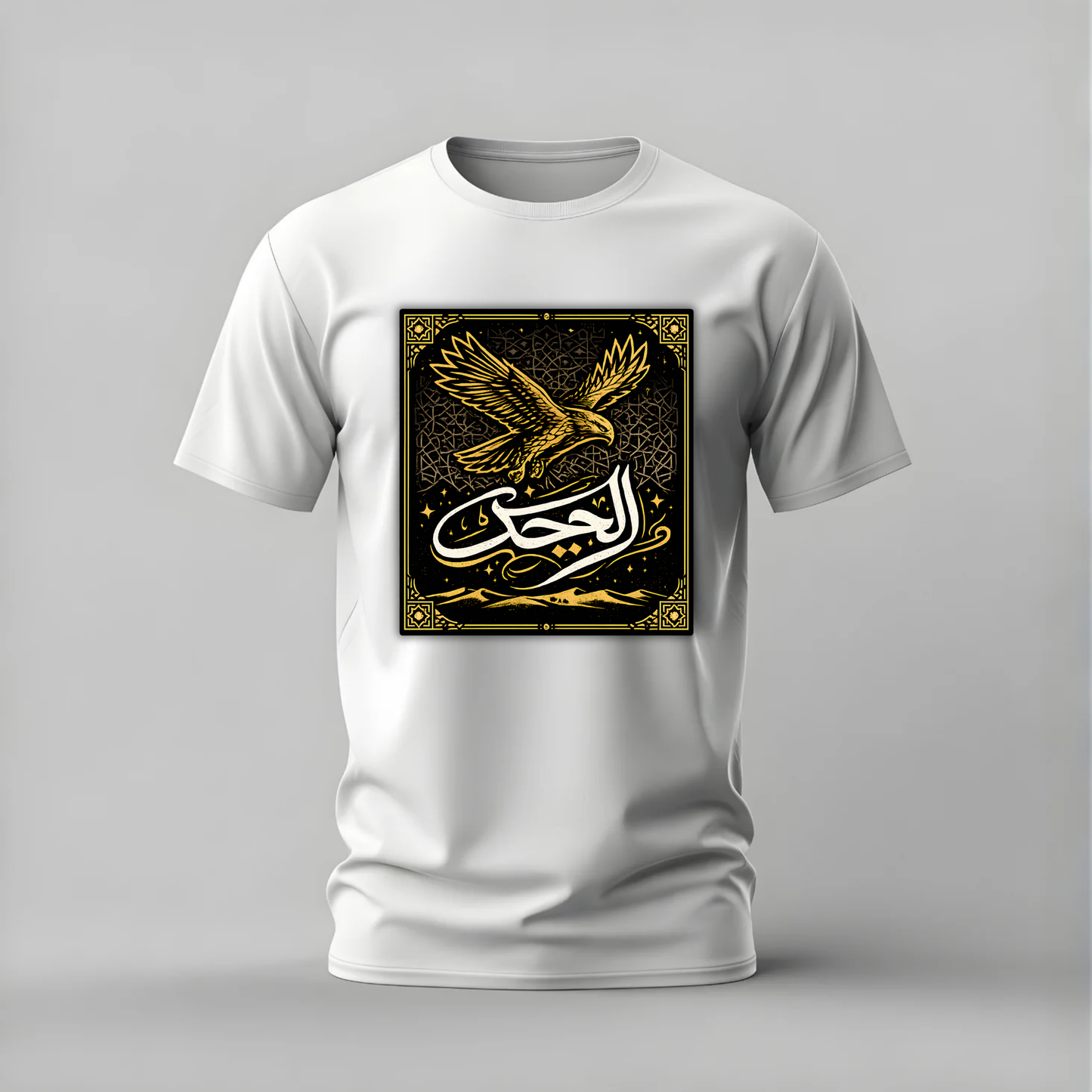 GOLDEN EAGLE Arabic Calligraphy Graphic T-Shirt