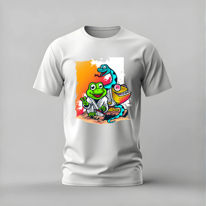 MARTIAL ARTS FROG Trio Graphic T-Shirt