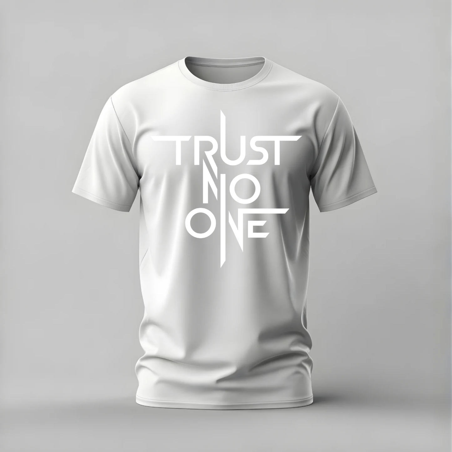 TRUST NO ONE Typography Graphic T-Shirt