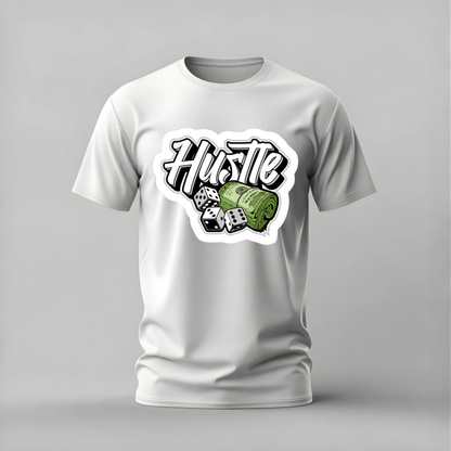 HUSTLE Dice Money Graphic T-Shirt