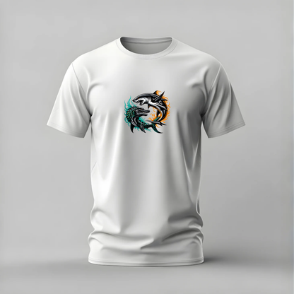 SHARK & CROCODILE Dual Graphic T-Shirt