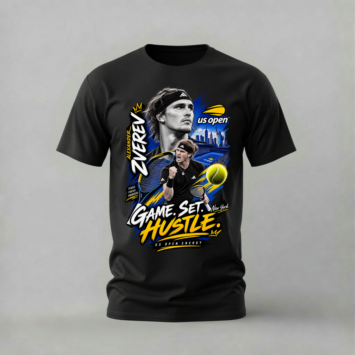ALEXANDER ZVEREV GAME SET HUSTLE Graphic T-Shirt