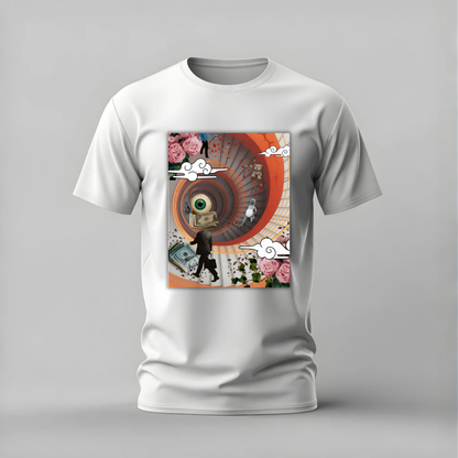 SPIRAL STAIRCASE Surreal Graphic T-Shirt