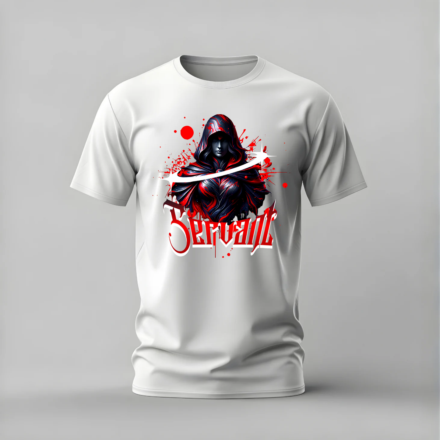 SERVANT Hooded Figure Graphic T-Shirt