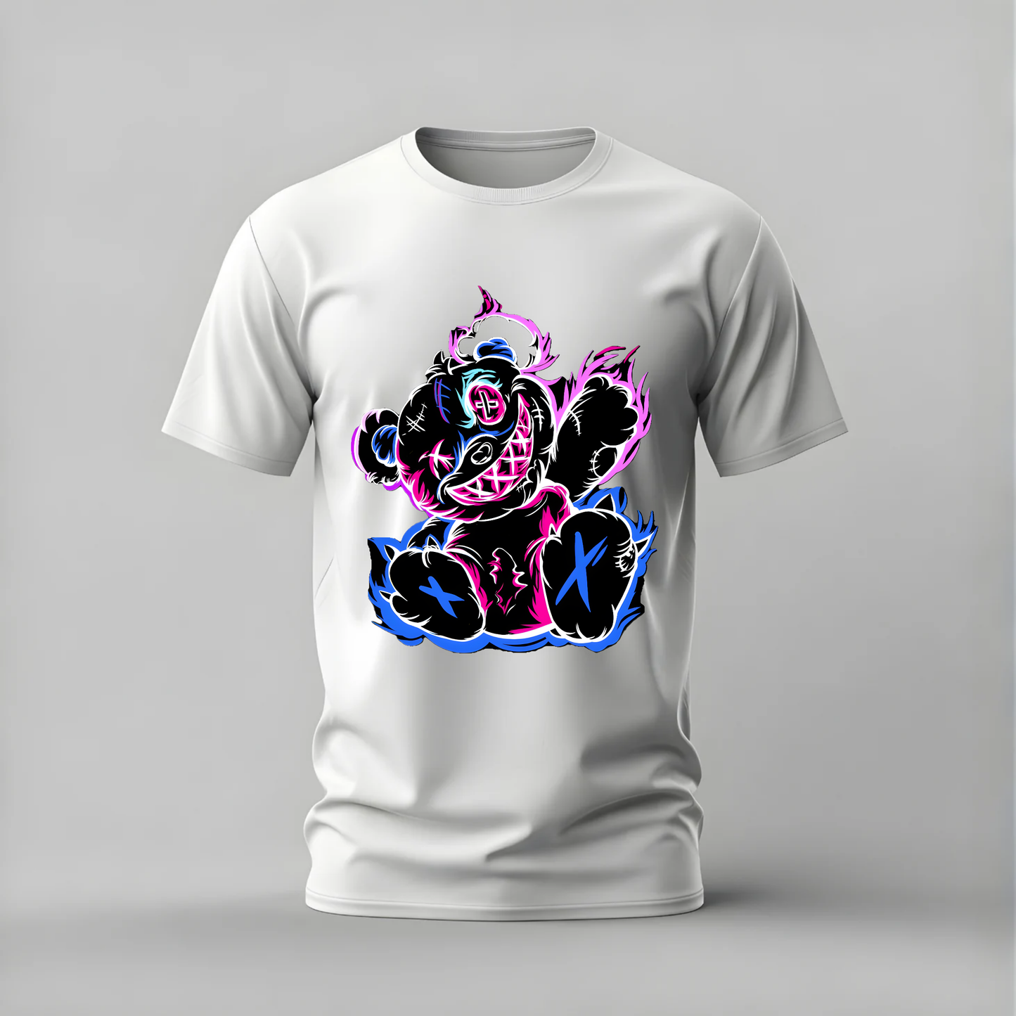 NEON TEDDY BEAR Graphic T-Shirt