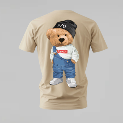 NYC SUMMER Teddy Bear Graphic T-Shirt