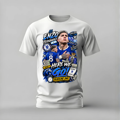 ENZO FERNÁNDEZ HERE WE GO Graphic T-Shirt