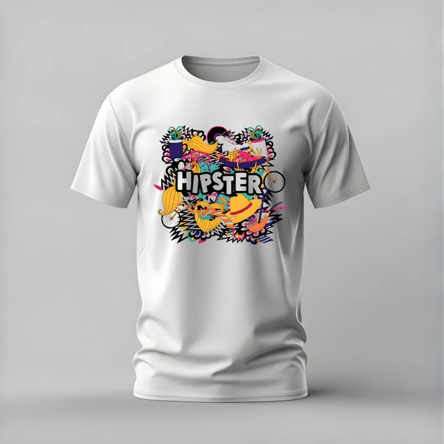 HIPSTER Collage Graphic T-Shirt
