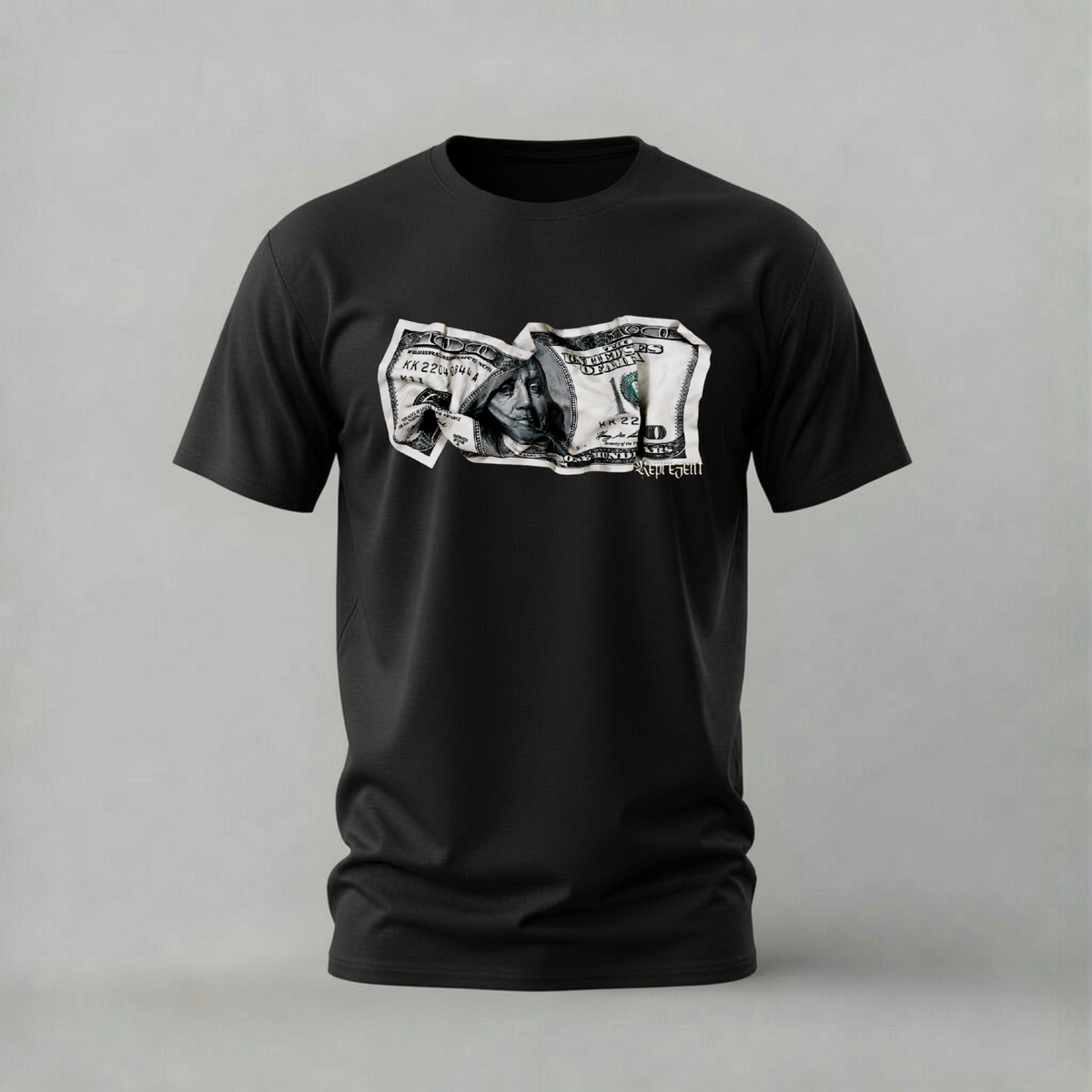 Crumpled Benjamin Represent T-Shirt