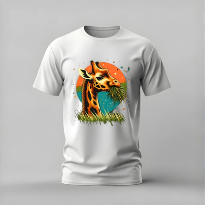 GIRAFFE SUNSET Graphic T-Shirt