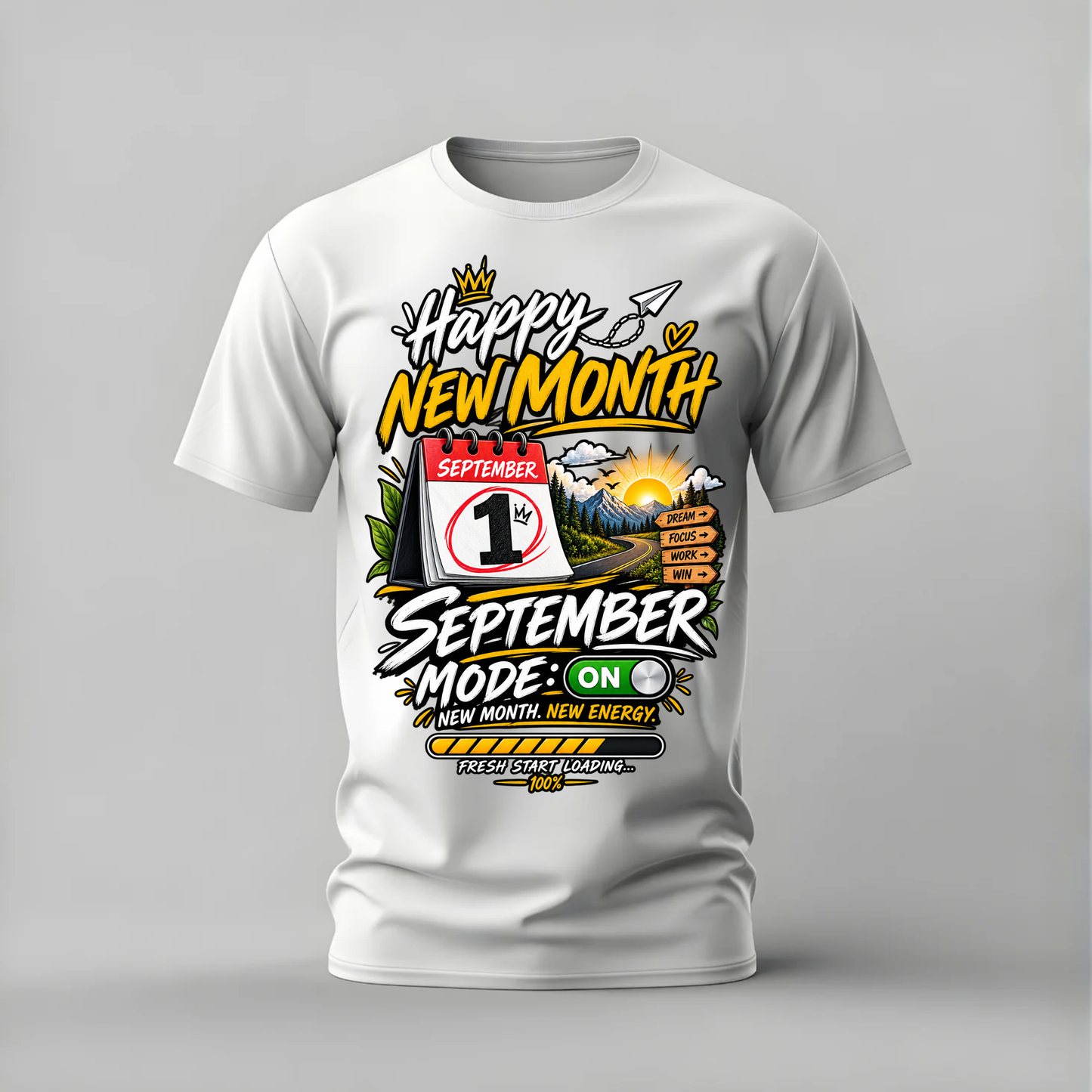 HAPPY NEW MONTH SEPTEMBER Graphic T-Shirt